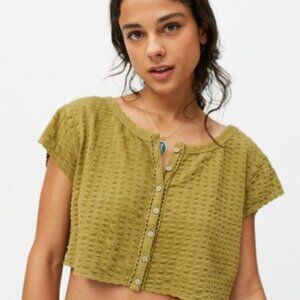 Urban Outfitters 'Devon Boxy Button-Front Tee'